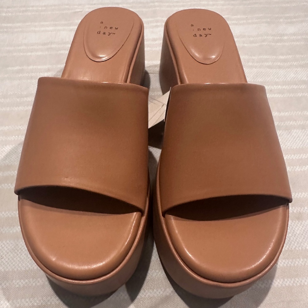Cafe Tan Platform Sandals